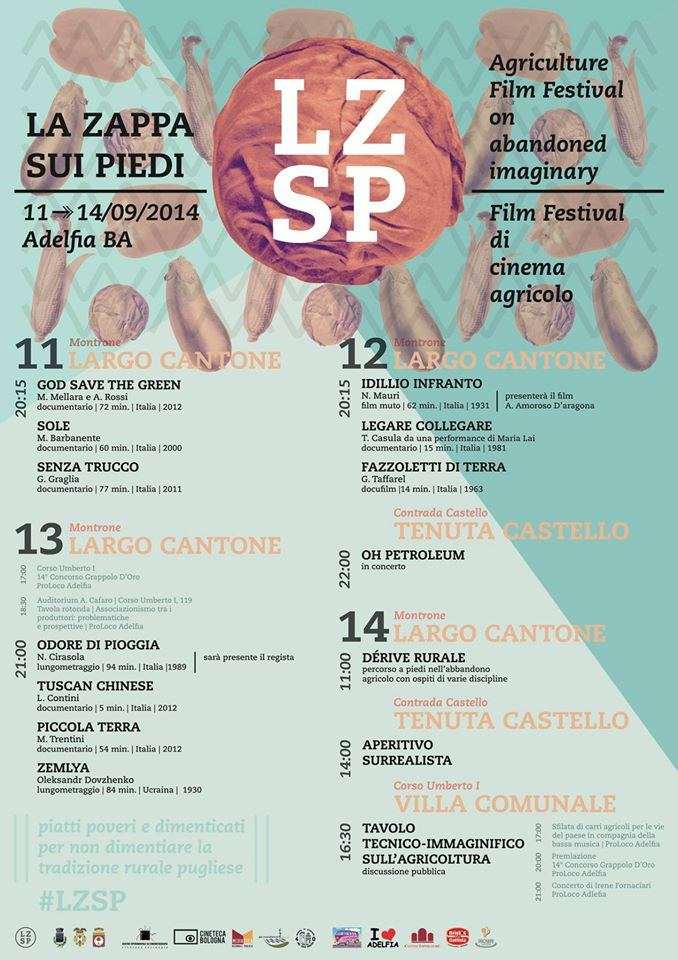 Poster, La Zappa sui Piedi, Adelfia, 11–14 September 2014