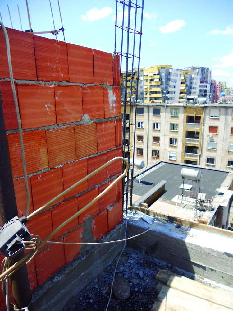 An additional floor under construction