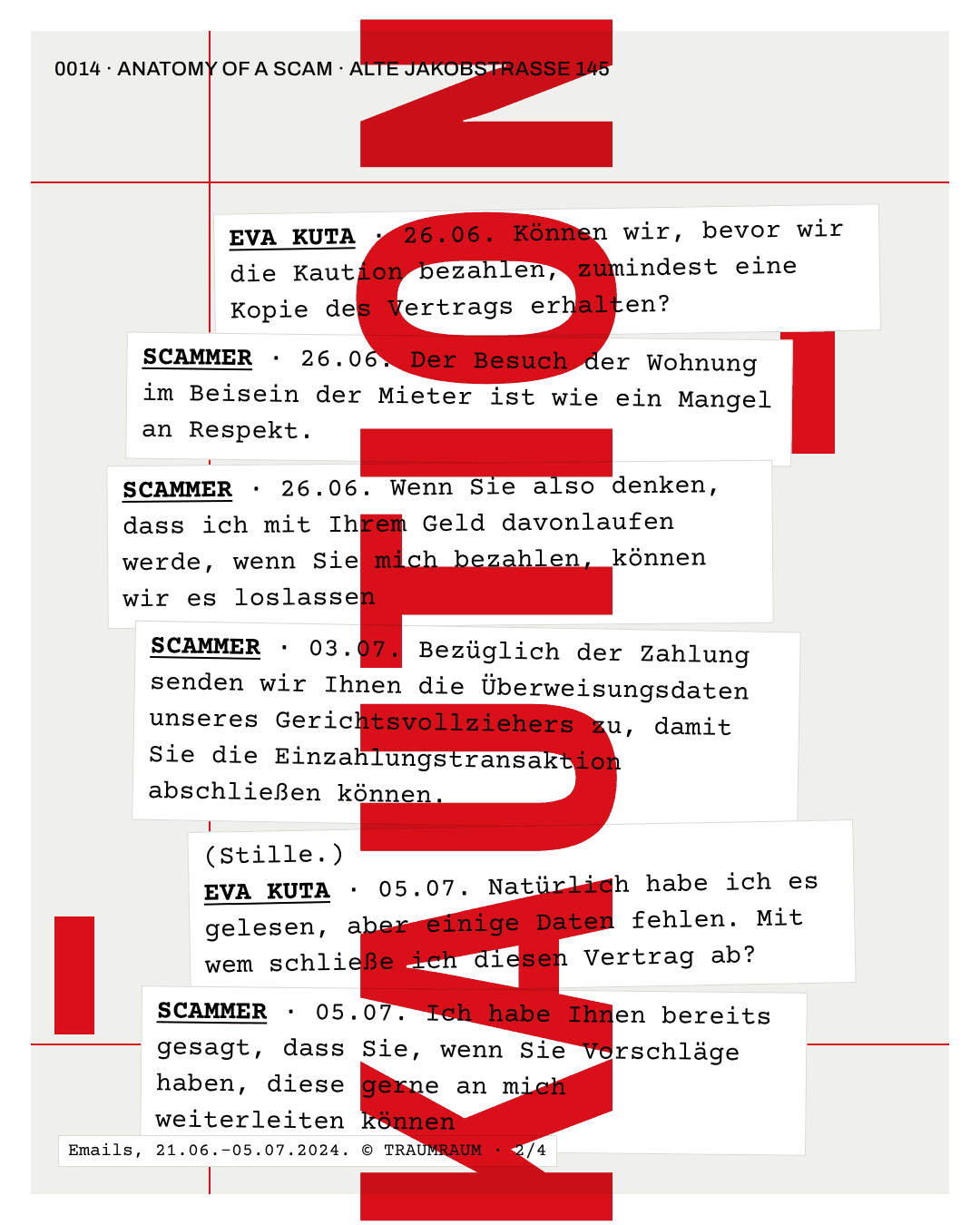 The same emails in German, 2/4